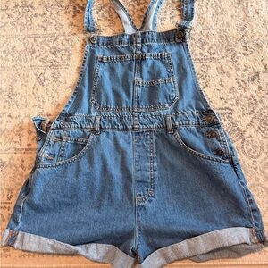 Free People Ziggy Blue Denim Shortalls